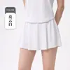 Saia Curta Esportiva Leve para Mulheres, Saia de Badminton, Roupa de Yoga de Cintura Alta, Roupa de Yoga de Secagem Rápida Anti-Exposição, Saia de Tênis, Verão