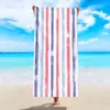 Toalla de Playa Amazon Simple Rayada Microfibra Absorbente Toalla de Baño para Playa Toalla de Playa Rayada Transfronteriza Personalización