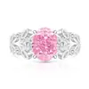 Transmisión en Vivo Más Vendido Anillo Flor de Hielo Cortada en Forma de Huevo con Piedras Preciosas de Colores Incrustado con Diamantes de Alto Carbono, Anillo Chapado en Oro, Envío Directo de Una Pieza
