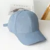 Gorra de béisbol de pana de color liso de moda con visera rígida, gorra lisa unisex, estilo retro japonés para exteriores