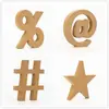 Ornatos de Letras e Números Ingleses de Madeira Atacado Artesanato de Madeira Letras DIY Decoração Criativa Venda Direta da Fábrica