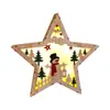 Lámpara decorativa de estrella de cinco puntas navideña adornos Tienda de decoración navideña escaparate Lámpara decorativa de madera decoración pequeña en stock