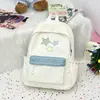 Mochila de Hombro Doble Estilo Simple para Niñas y Adolescentes, Estilo Coreano, Color Sólido, Gran Capacidad, Mochila Casual, Mochila de Hombro Doble para Estudiantes de Secundaria y Preparatoria