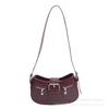 Bolso cuadrado pequeño informal, sencillo y de alta gama, bolso de hombro de moda informal, bolso de diseño retro francés para mujer.