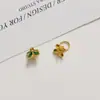 Japonés y coreano primavera y verano hoja verde rosa vidrio durazno aretes collar pulsera diy accesorios de joyería colgante colgante