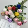 Rosa Veludo Pérola Única Flor Artificial Simulação Casamento Decoração Casa Hotel Cenário Rosa Única