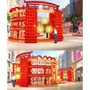 Decorações de Pavilhão Estilo Tradicional para o Festival da Primavera e Ano Novo, Adereços Decorativos de Iluminação Comercial e Dispositivos de Iluminação
