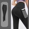 Calças de ioga de comércio exterior Malha bolso lateral elástico correndo roupas de ioga calças de fitness XX0176