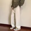 Pantalones de pana para hombre para otoño e invierno, marca de moda, talla grande, corte recto, vintage, versátiles, estilo americano, corte holgado, forrados de polar, pantalones largos casuales