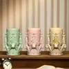 Portavelas de Ángel 3D Retro Molde de Silicona Adorno de Yeso con Relieve Europeo Velas Aromáticas Molde Transfronterizo Hecho a Mano