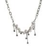 Collar con borlas de estrella de perla barroca para mujer, diseño de nicho, estilo frío, colgante, temperamento ligero, cadena de clavícula de lujo