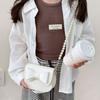 Bolso bandolera estilo extranjero con lazo para niña, estilo Chanel, exquisito, bonito y moderno, para bebé, informal.