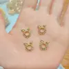Famoso en Internet Corona de Navidad para Uñas con Diamantes Perlas Decoración Versátil Joyería de Diamantes para Uñas Dorados y Plateados Japoneses de Alta Retención de Color