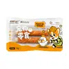 Adventure & It Palitos Torcidos de Pele de Frango e Carne Bovina 14g x 20 sachês em caixa petiscos para cães mastigáveis dentais para cães de todas as fases