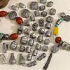 Prata Três Cores Oca Dupla Felicidade Alienígena Fio de Contas Pequeno para Vaso String Colar DIY Feito à Mão Contas Espaçadoras Acessório de Joia Materiais