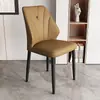 Silla de comedor de lujo ligero, silla moderna simple, silla nórdica con respaldo para uso doméstico, mesa y sillas de comedor para hotel restaurante, taburete de mahjong, metal