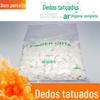Suprimentos para tatuagem pó de látex branco sem látex sem poeira antiestático beleza nail art descartável antiderrapante capa de dedo de borracha