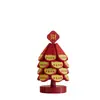 Árbol de Navidad Estilo Chino de Año Nuevo Esterilla Aislante Térmico Decoración de Escritorio de Madera Maciza Posavasos Festivo Base para Ollas Árbol de la Fortuna