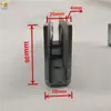 Canal de acero al carbono en forma de U empotrado canal de acero borde de vidrio cubierto pista de vidrio sin marco ranura de valla ranura de barandilla escaleras de edificio rojas