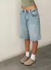 Pantalones de Cinco Puntos para Mujer Temu2025 Europeos y Americanos Transfronterizos Amazon Sin Estirar Corte Delgado de Moda Versátiles Jeans