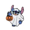 Broche de Esmalte de Abóbora Animal de Desenho Animado Novidade Divertida Perfeito para Decoração de Halloween Presente Acessório para Mochila Roupas