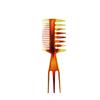 Peine Pompadour para Hombres para Peinar, Peine Texturizado Esponjoso para Raya 3/7, Peine Multiusos de Dientes Anchos y Finos, Peine de Color Ámbar