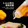 Botella exprimible para salsa Botella para condimentos Frasco para condimentos Diámetro pequeño Casero Boca puntiaguda Botella exprimible Botella para condimentos Plástico Transparente Botella para ensalada