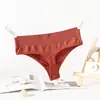 Cross-border Seamless Girl Cintura Baixa T-Pants Garfo Alto Fio Algodão Sexy Respirável Esportes Fitness Cor Sólida Mulheres Tanga