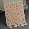 Joyería para Uñas Hoja de Arce Dorada Pegatinas Estéreo en Relieve para Uñas con Adhesivo al Dorso Venta al por Mayor Estilo Chino Ins Papelería Retro Pegatinas