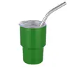 Fabricante 2Oz3Oz Portátil para Carro Copo de Aço Inoxidável Mini Copo de Shot para Sublimação Copo Isolado de Camada Dupla com Canudo