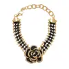Collar Gargantilla Personalizado Estilo Oscuro Flor de Rosa Diamante Goteo de Aceite Lujo Accesible Europeo y Americano Collar Elegante de Gama Alta para Mujeres