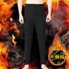 Pantalones térmicos gruesos con forro polar de comercio exterior, pantalones cálidos que regulan la temperatura para otoño e invierno, pantalones casuales cómodos que retienen el calor para hombre
