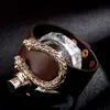 Pulsera Ancha de Cuero de Moda 2022 Estilo Hermana Real para Dama Pulsera de PU Aleación Casual Forma de Leopardo Joyería al por Mayor