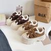 Zapatos peludos cálidos y que aumentan la altura con forro polar estilo coreano, Zapatos casuales de moda para mujer, Zapatos nuevos 2025 con velcro Xy-A707