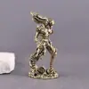 Figura modelo vintage de latón, escultura de bronce de la Chica Dragón, pieza decorativa pequeña, Chica Fuego Mágico, decoración creativa para el hogar, artesanía