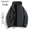 Chaqueta Desmontable Tres en Uno para Hombres y Mujeres, Chaqueta Softshell a Prueba de Viento y Repelente al Agua, Personalización de Ropa de Trabajo para Montañismo al Aire Libre