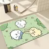 Chiikawa Chiikawa Tapete Absorbente para Piso de Baño Usachi Tapete Antideslizante para Piso Puerta de Baño Alfombra de Secado Rápido