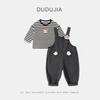 Dudu Baby Peto 2025 Otoño Nuevo Camiseta de Niño Pantalones Casuales de Primavera para Niña Ropa Infantil de Moda