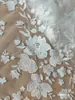 Novo Tecido de Renda Flor com Lantejoulas Branco para Vestidos de Casamento, Véus, Saias, Artesanato DIY para Roupas