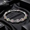Serie de Joyería Xuping: Pulsera Geométrica de Rombo de Lujo Ligero con Estilo Dulce y Suave, Broche de Diseño Hueco, Venta al por Mayor para Mujeres