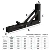 Billy Folding Bracket Thicked 304K Aço Inoxidável Parede Desktop Active Support Frame Partição Triângulo Rack de armazenamento