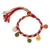 Pulseira dos Cinco Deuses da Riqueza estilo Xizang Zakilam Thangka estilo Xizang Corda Tecida à Mão Pulseira do Ano do Dragão Ano da Vida para Casal