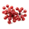 Regalo de decoración navideña Adornos para árbol de Navidad Fruta roja navideña Baya Materiales para bricolaje Accesorios 1 paquete 6