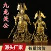 Adornos de latón de Guan Gong de Kowloon, adornos de Guan Gong de Guan Erye para el hogar, sala de estar, artesanías, decoraciones de oficina al por mayor