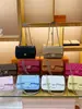 Bolsas Bolso de Hombro Acolchado Bordado Clásico, Bolso Cuadrado Pequeño de Moda y Versátil, Bolso Cruzado Pequeño con Cadena Estilo Chanel para Mujer