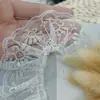 Saia de renda plissada branca de 6cm, vestido de noiva, vestido de boneca, saia de cortina, acabamento em renda, Lolita feito à mão DIY, alargada