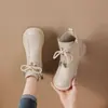 Otoño 2026 Nuevas Botas Martin Retro de Cuero Suave Suela Gruesa para Aumentar la Altura Puntera Redonda Con Cordones Cremallera Lateral Suela Suave Antideslizantes Zapatos Individuales