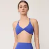Sujetador Deportivo para Mujer Cruzado Retorcido Espalda Bonita Yoga Deporte Fitness Pilates Sujetador de Tirantes a Prueba de Impactos Transpirable que Absorbe el Sudor