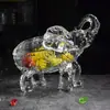 Enfeites Criativos de Elefante Presente para Casa Fruteira de Vidro com Alta Textura Presente de Luxo Leve Estilo Inovador Mesa