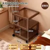 Mesita de Noche Dormitorio Mesita de Noche Interior Multifuncional Gran Capacidad Mesita de Noche con Ruedas Extraíble Lujo Ligero y Sentido de Gama Alta